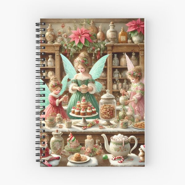 Item preview,  Enchanted Fairy Christmas Kitchen Holiday Baking Fairies, Magical Festive Scene designed and sold by NancyzKreations.