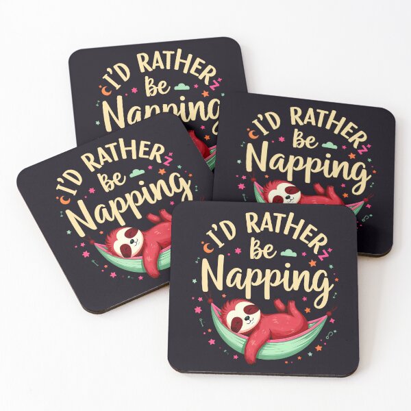 Item preview, I'd Rather Be Napping Cute Sloth Quote designed and sold by TheArtOfPat.
