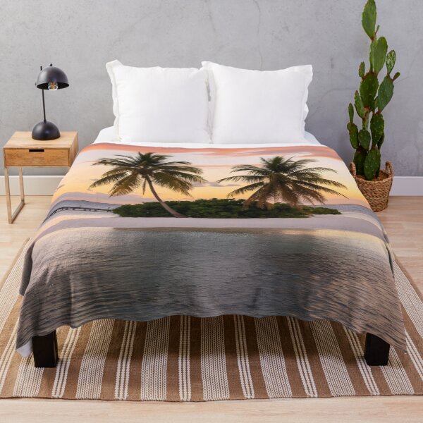 Item preview, Two palm trees in the middle of the sea, sky, sea and sunset designed and sold by AA-designstore.