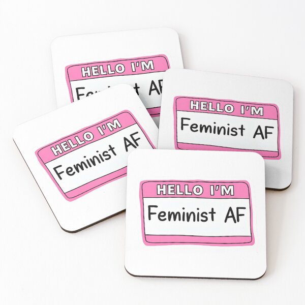 Item preview, Feminist AF Barbie Pink 4B Movementv Women Rights and Wrongs designed and sold by PatriciART Studio.