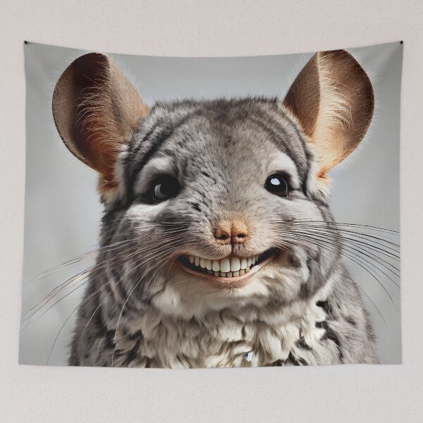 Item preview, The Chinchilla’s Chilling Grin designed and sold by ArtPrintsUSA.
