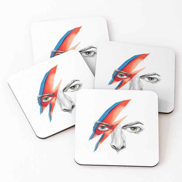 Item preview, Bowie Lightning Eyes David Green Eyes Drawing Illustration Face designed and sold by thisisalearcila.