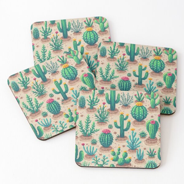 Item preview, Pixel Cactus Pattern designed and sold by NaturePixel.