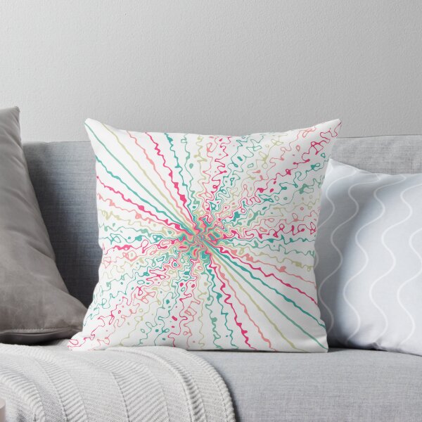 Item preview, Colorful Ripple Abstract Sun Rays Burst Cursive Rainbow designed and sold by EvergreenMotifs.