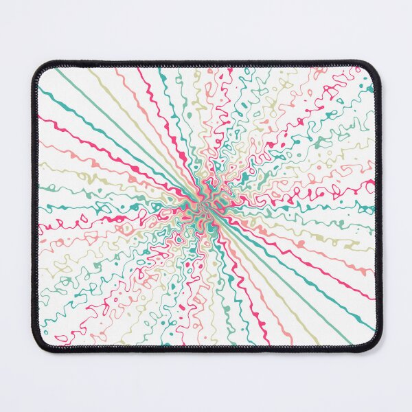 Item preview, Colorful Ripple Abstract Sun Rays Burst Cursive Rainbow designed and sold by EvergreenMotifs.