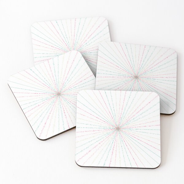 Item preview, Colorful Ripple Abstract Sun Rays Burst Cursive Rainbow designed and sold by EvergreenMotifs.