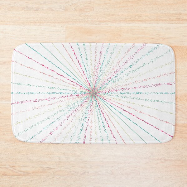 Item preview, Colorful Ripple Abstract Sun Rays Burst Cursive Rainbow designed and sold by EvergreenMotifs.