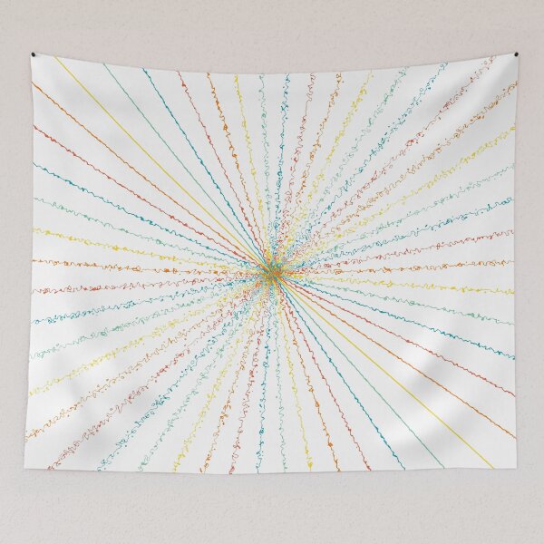 Item preview, Colorful Ripple Sun Rays Burst Sunny Polychrome Waves designed and sold by EvergreenMotifs.