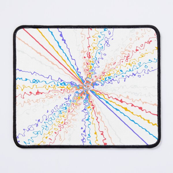 Item preview, Rainbow Colorful Ripple Sun Rays Burst White designed and sold by EvergreenMotifs.