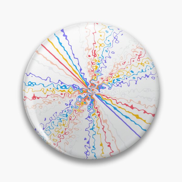 Item preview, Rainbow Colorful Ripple Sun Rays Burst White designed and sold by EvergreenMotifs.