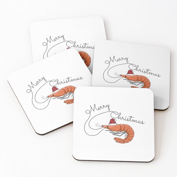 Item preview, Shrimp Santa wishes you a Merry Christmas designed and sold by PineappleBec.
