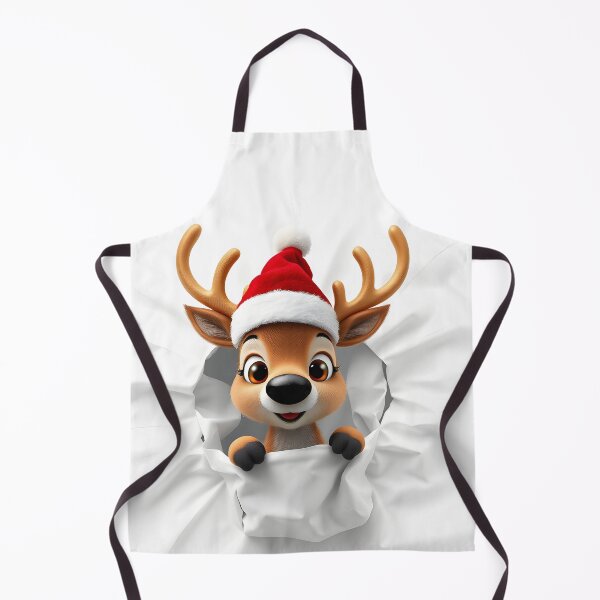 Item preview, Christmas Reindeer In Santa Hat - 01 designed and sold by kjp-design.
