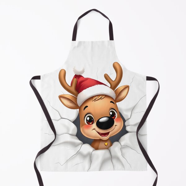Item preview, Christmas Reindeer In Santa Hat - 02 designed and sold by kjp-design.