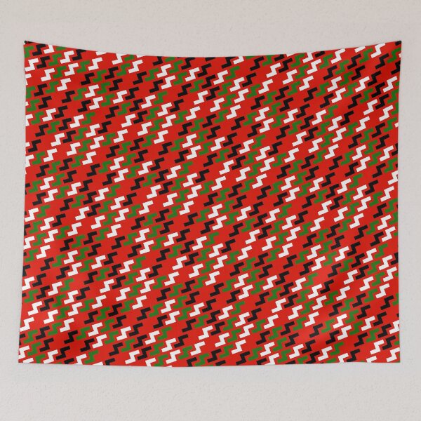 Item preview, Holiday Varying Color ZigZag Flowing Colorful Tetris Cascade designed and sold by EvergreenMotifs.