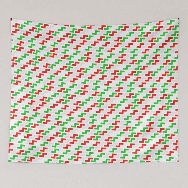Item preview, Holiday Varying Color ZigZag Flowing Colorful Tetris Cascade designed and sold by EvergreenMotifs.