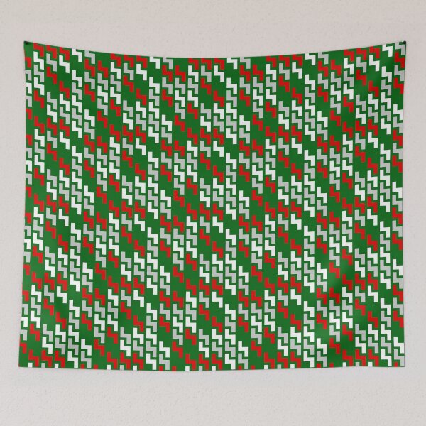 Item preview, Holiday Varying Color ZigZag Flowing Colorful Tetris Cascade designed and sold by EvergreenMotifs.