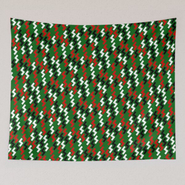 Item preview, Holiday Varying Color ZigZag Flowing Colorful Tetris Cascade designed and sold by EvergreenMotifs.
