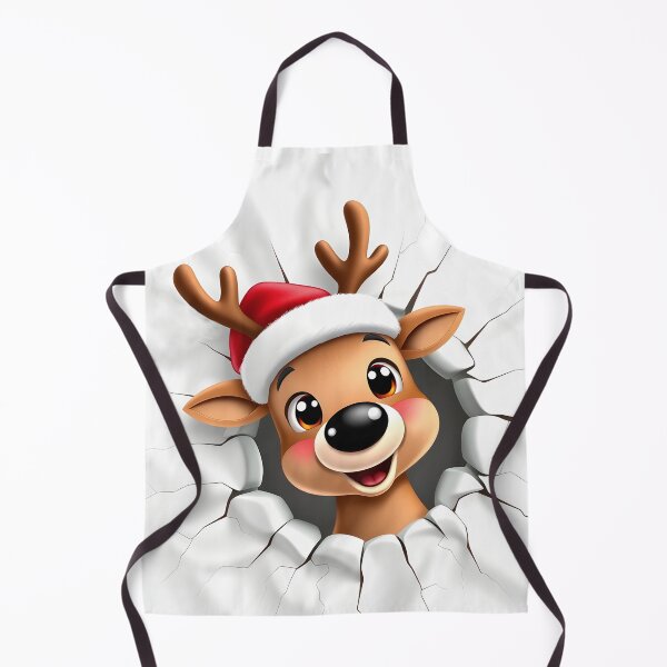 Item preview, Christmas Reindeer In Santa Hat- 03 designed and sold by kjp-design.