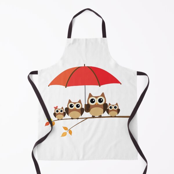 Item preview, Owl Family with an Umbrella sitting in the Tree designed and sold by MagnoliaLake.