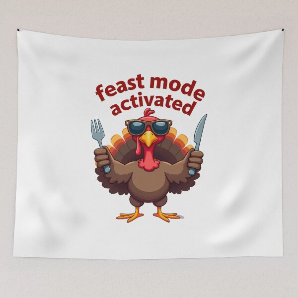 Item preview, Gobble Gobble Party Feast Mode Ready thanksgiving turkey designed and sold by ART ATTACK ZONE.