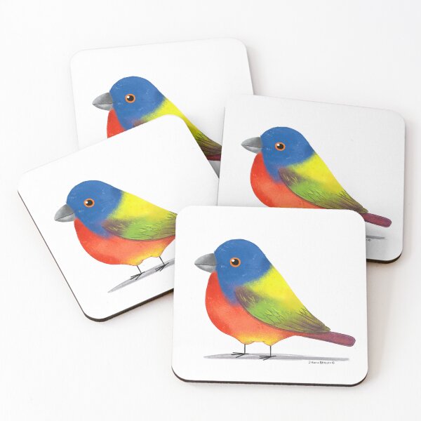 Item preview, Painted Bunting bird designed and sold by julianamotzko.