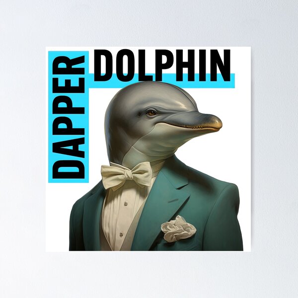 Item preview, The Dapper Dolphin: Elegance Meets Oceanic Charm designed and sold by Studio-g.