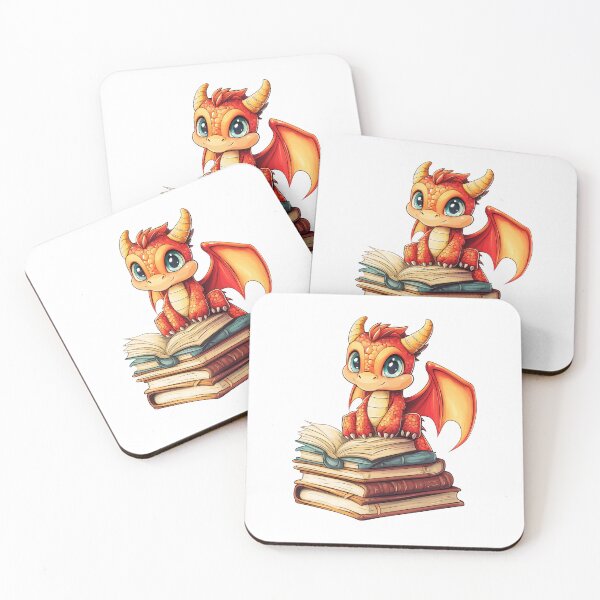 Item preview, Cute Baby Red Dragon And Books designed and sold by TheAnimalZ00.