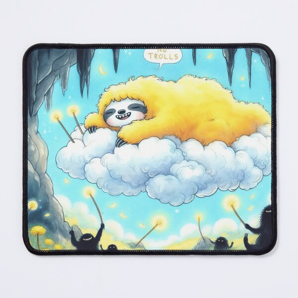 Item preview, Sleepy Sloth Declares: No Trolling! designed and sold by FaydeFlora.