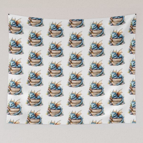 Item preview, Cute Blue Dragon On A Stack Of Books designed and sold by TheAnimalZ00.