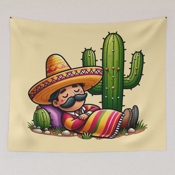 Item preview, Mexican Napping Cactus Sombrero  designed and sold by Myra365Art.