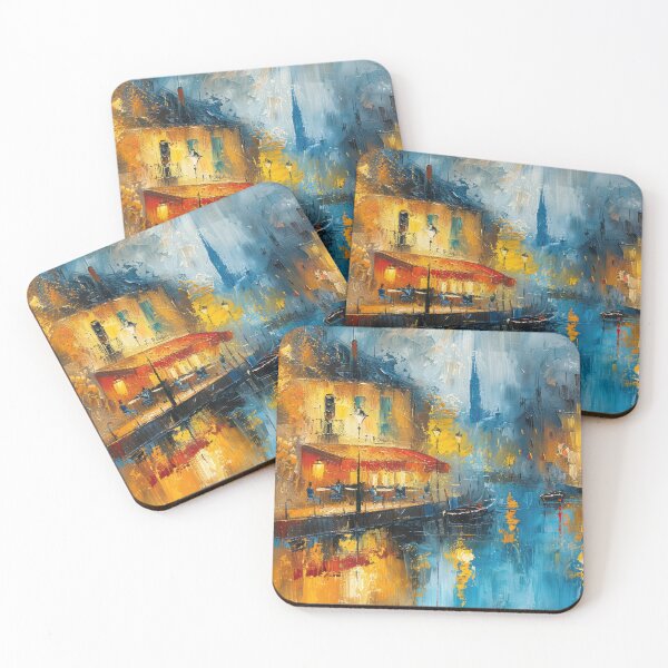Item preview, Impressionist Street Cafe designed and sold by NeoNebulaArt.