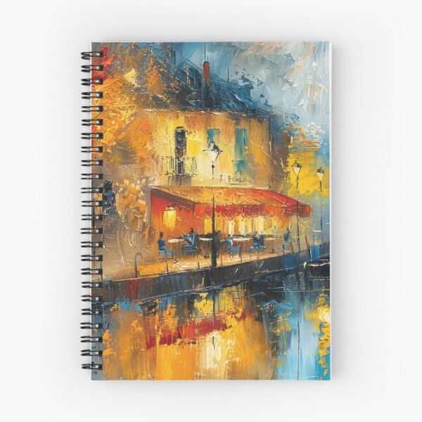 Item preview, Café callejero impresionista designed and sold by NeoNebulaArt.