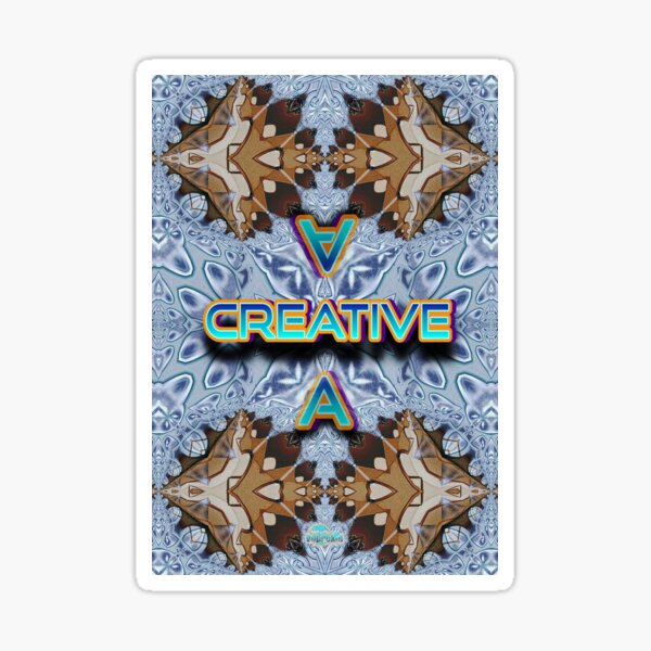 A Creative futuristic fractal pattern Sticker