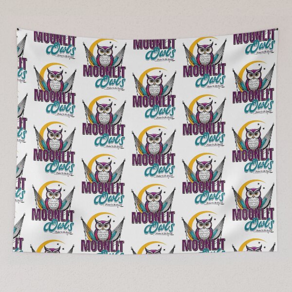 Item preview, Moonlit Owls in Crescent Hammock designed and sold by Taans-Creation.