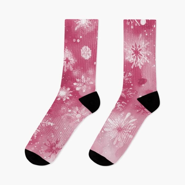 Item preview, Delicate Pink Watercolor Snowflake Pattern designed and sold by LyssasMindArt.