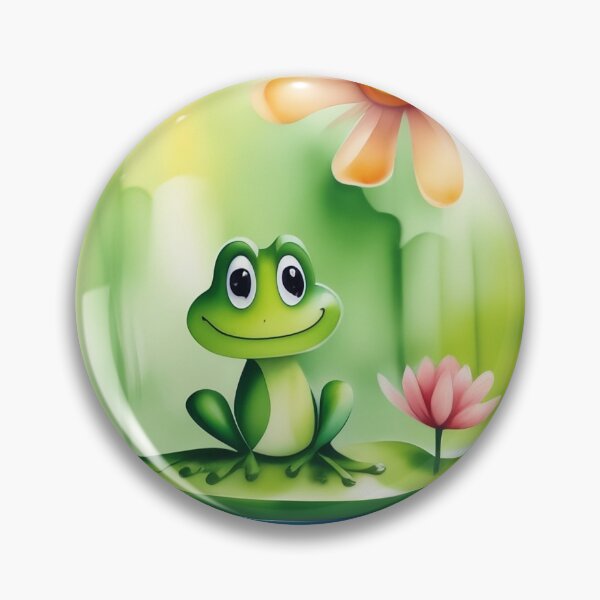 Item preview, Cute Frog Watercolor designed and sold by Twittlefish.
