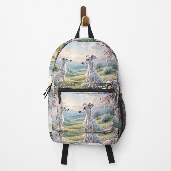 Item preview, An enchanting 3D pattern background featuring graceful Whippets in a dreamy landscape, perfect for artistic pet designs and home decor. designed and sold by AlwaysHome.