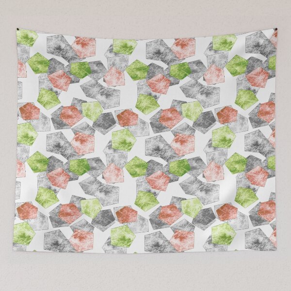 Item preview, Tile modern marble brown green gray geometric pattern designed and sold by fuzzyfox.