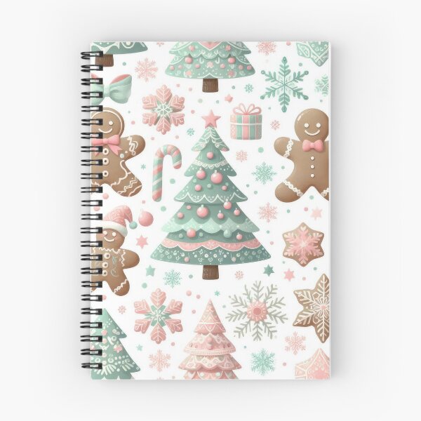 Item preview, Patrón navideño en colores pastel designed and sold by Sol-threads.