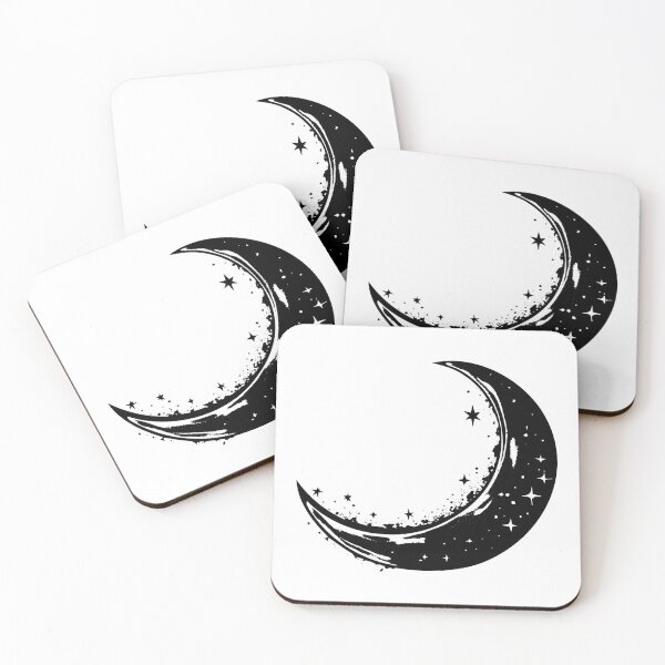 Item preview, Crescent Moon Night Sky Stars Moon Phases Moonlight designed and sold by inkoutninja.