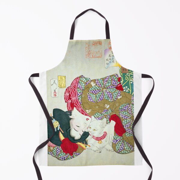Item preview, Charming Maiden with a Cat - Yoshitoshi's Edo Elegance (1888) designed and sold by Kina-design.