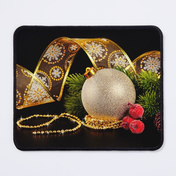 Item preview, Festive Gold Ornament and Ribbon designed and sold by LAPilotGirl.