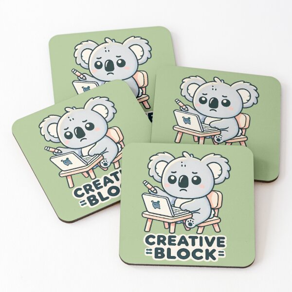 Item preview,  Koala Facing Creative Block at Desk   designed and sold by Koalangel.
