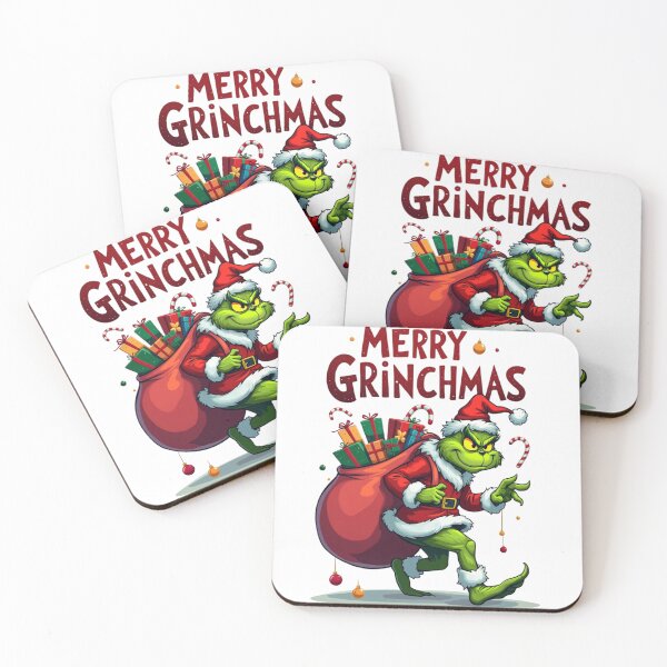 Aperçu de l'œuvre Coussin Grinchmas, décoration de Noël amusante, oreiller festif avec style Grinch créée et vendue par MontanaVibes.