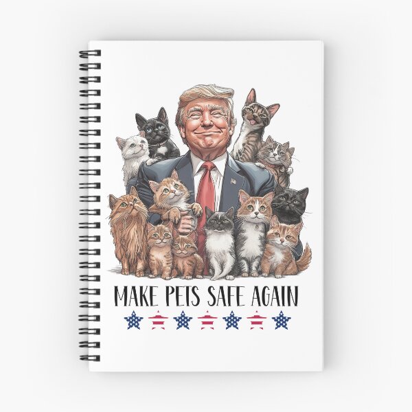 Item preview, Donald Trump with Political Leader with Cats Illustration designed and sold by ZiaZZ.