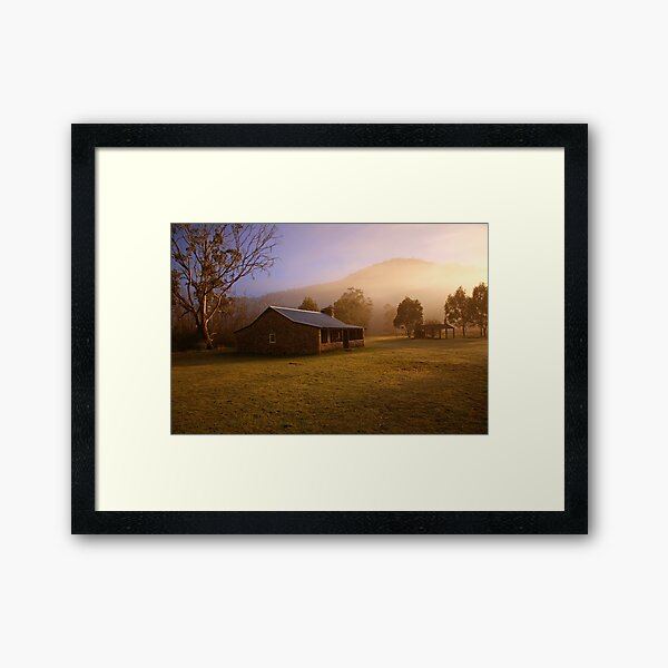 Item preview, Misty dawn over GeeHi Hut, Kosciuszko Nat. Park, Australia designed and sold by Michael Boniwell.