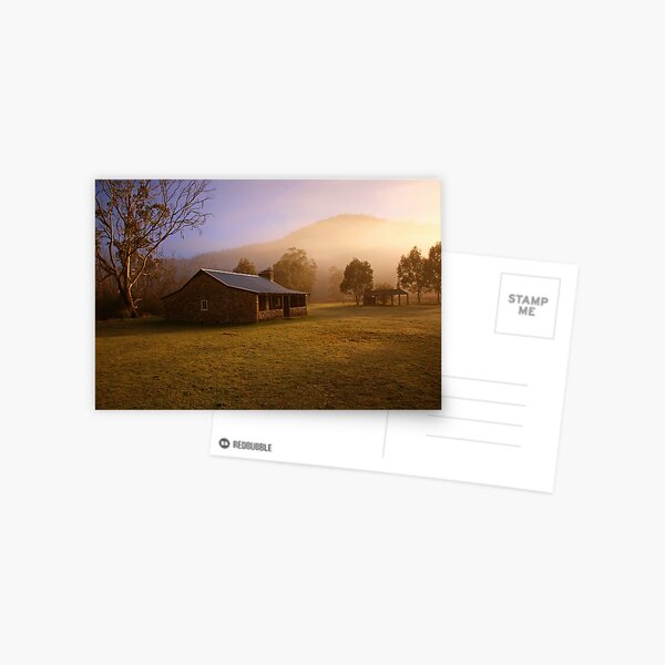 Item preview, Misty dawn over GeeHi Hut, Kosciuszko Nat. Park, Australia designed and sold by Michael Boniwell.