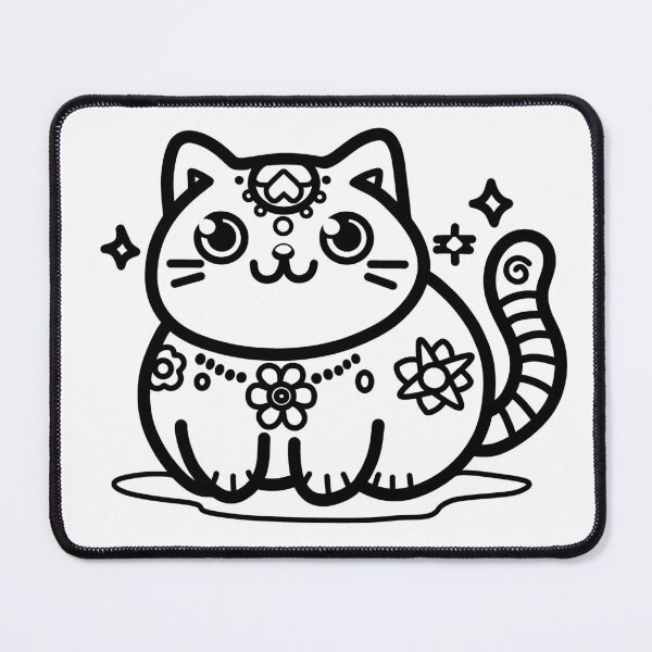 Item preview, KittyKat - Cute Smiley Cat with Stars designed and sold by KittyKatCats.