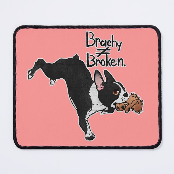 Item preview, Brachy (Doesn’t Equal) Broken (black + White Boston Terrier) designed and sold by Sparklepupfaeri.