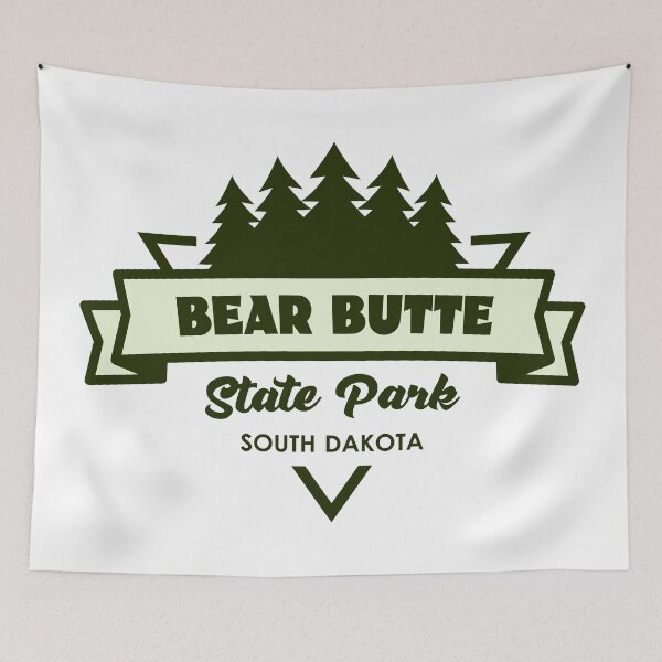 Item preview, Bear Butte State Park South Dakota Trees And Ribbon designed and sold by bivenart.